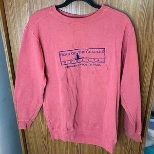 Comfort Colors Sweatshirt Unisex Small Pink Head Of The Charles Regatta Graphic